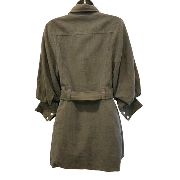 Skyler + Madison  Linen coat-dress full front zip 36Ch 38H 31Long - Picture 4 of 8